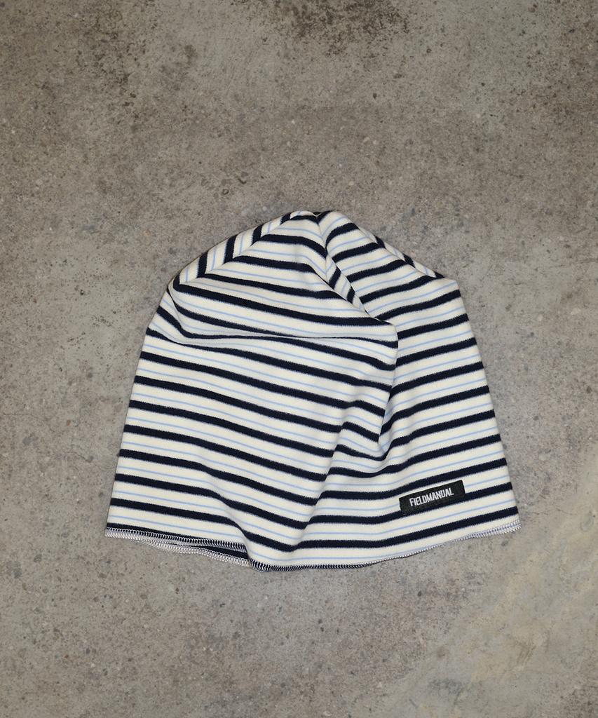 FIELDMANUAL Striped Fleece Beanie Cream