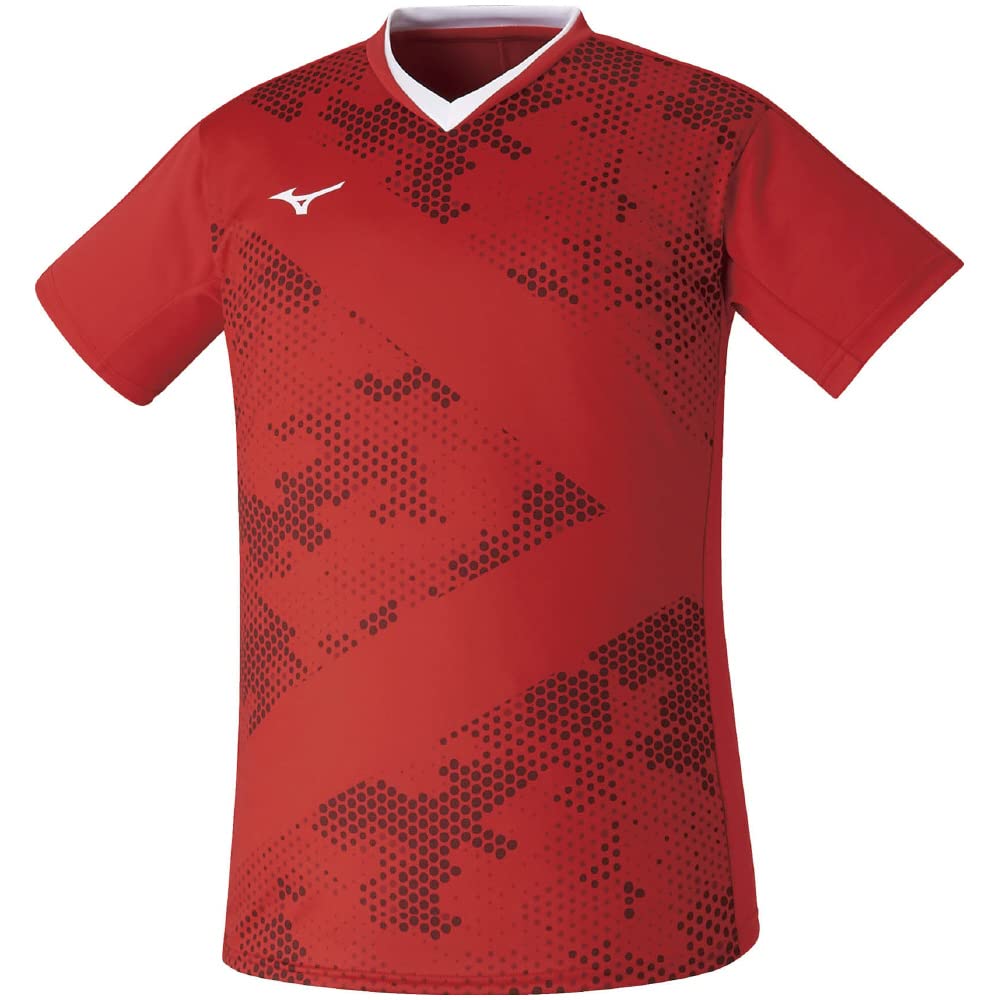 

Mizuno Tennis Game Dynamotion Chinese XS Shirt, Moisture-Wicking, Quick-Drying, Fit, 62JA2006, Red,