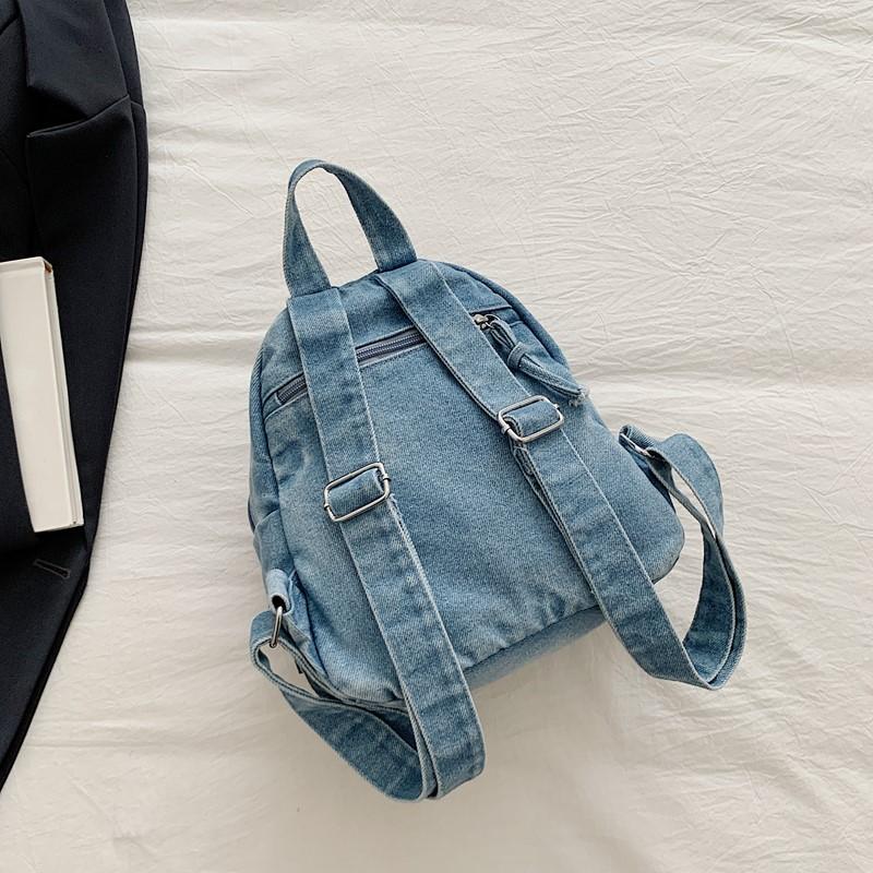 Denim Water-Repellent Backpack Women Travel Backpack