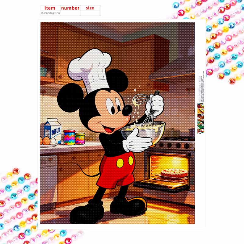 Disney diamond art painting kit diamond baking Mickey handmade diy gifts, wall art crafts, home room decoration