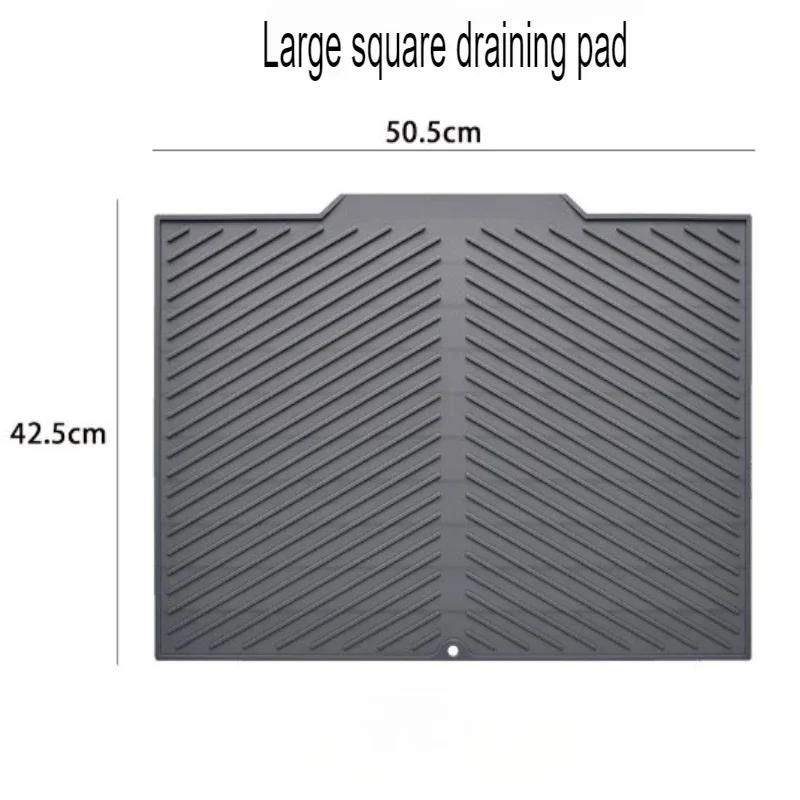 Silicone Wave Drying Mat Non Slip Dish Drainer Pad Heat Resistant Foldable Kitchen Table Placemat for Countertop Insulation