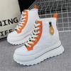 Fashion Fashion Color Matching Women's Autumn Winter Daddy Shoes Increase Height 10cm Casual Thick Bottom High-top Ins Women's Sneakers