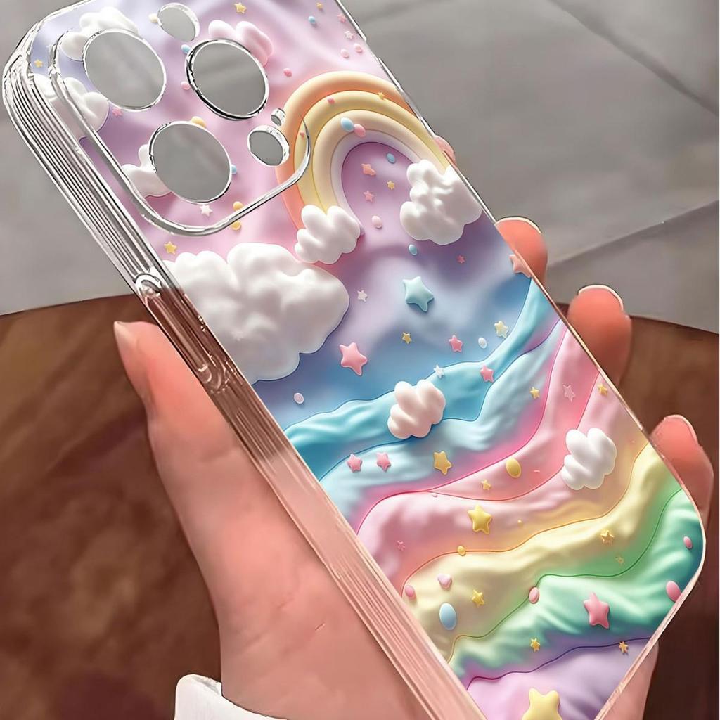 Rainbow Bridge Anti-Drop Clear Case for iPhone 14/15/16/17 Pro Max Series