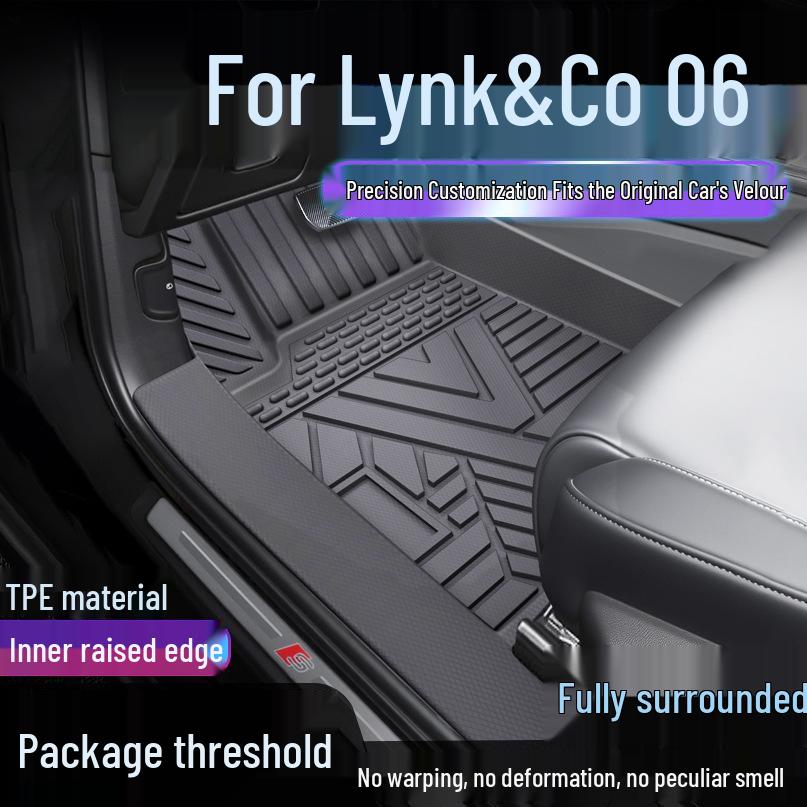 Custom TPE Full Coverage Floor Mats for Lynk & Co 06 - Dirt-Proof Carpet and Door Sill Protection Single-layer Upgrade: TPE Mats