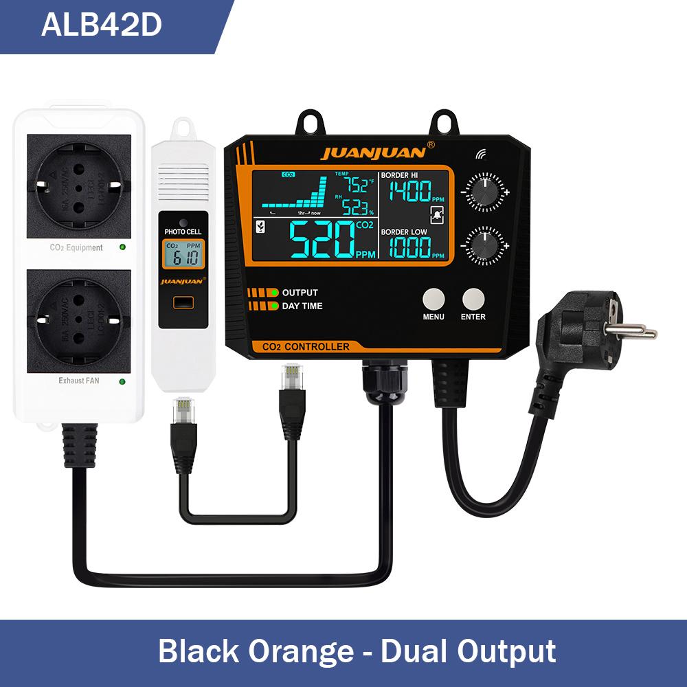 Digital CO2 Controller Air Quality Monitor 0~5000ppm CO2 Concentration Detector Carbon Dioxide Regulator for Plant Greenhouse