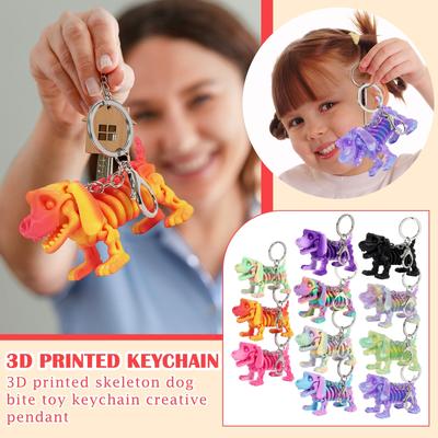 3D Printed Cute Three-dimensional Keychain Schoolbag Small Pendant Gift Small Ornament