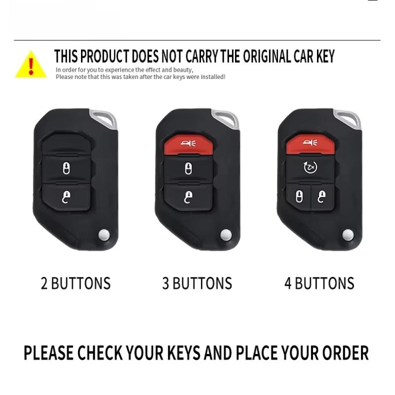 Metal Leather Car Key Case Cover Shell Keychain for Jeep Wrangler Gladiator JL JLU Rubicon Sahara JLU JT 2018-2022 Accessories