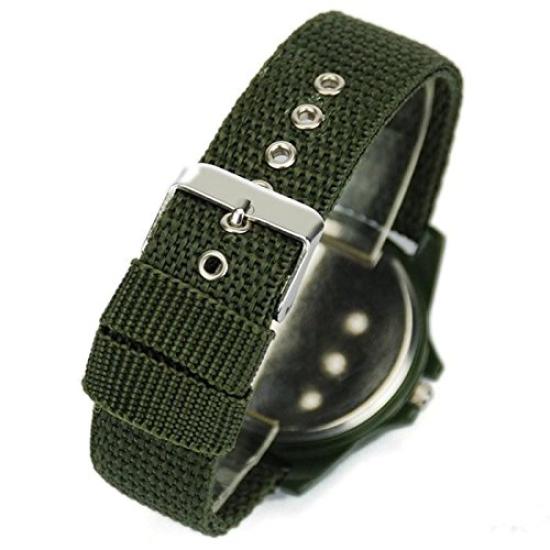 ZooooM Analog Watch with Faux Dial and Military Casual and Stylish Band, Style, (Green) ZM-MIRITOKE-GR
