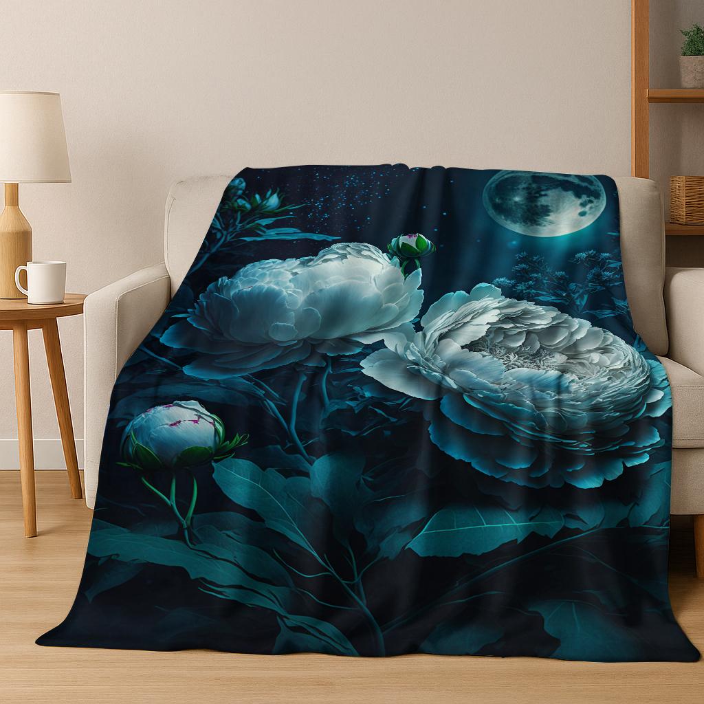 Exquisite Daisy Sunflower Flower Flannel Blanket Soft Warm Throw Blanket for Bed Bedroom living Room Travel Camping Picnic Gift