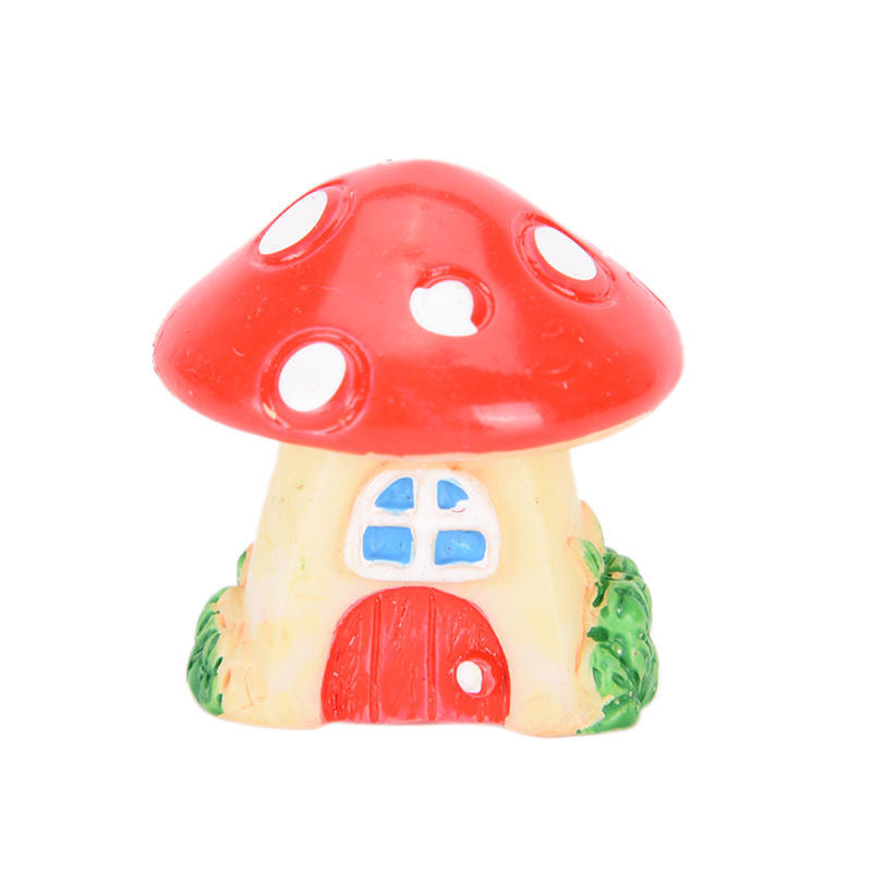 Good Mushroom House Resin Figurine Craft Plant Pot Fairy Garden Decor Garden Ornament