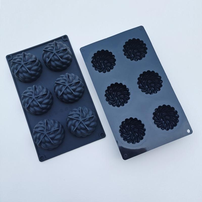 6 Cavities Mousse Mold Flower Shaped Silicone Cake Molds Baking Pan Chocolate Bread Molds Dessert Jelly Decorating Tools