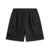 Li Ning CF Comfort Simple Versatile Loose Zipper Solid Color Five-Point Casual Shorts Women Shorts Black AKSV572-4