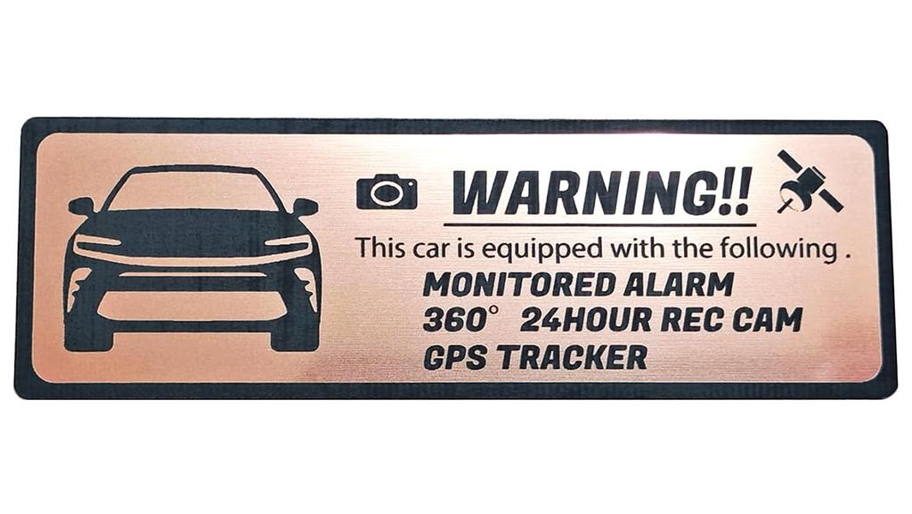 [Honami Works] CROWN SPORT S30-serien 36-serien Sikkerhetsemblem 24-timers overvåking Kjøreopptaker GPS-sporing Klistremerke (Rosa gull)