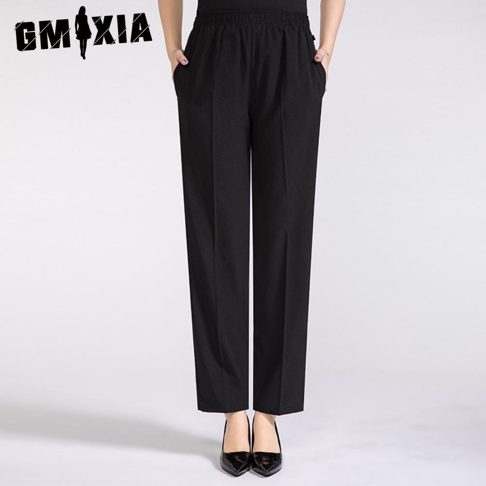 

GMXIA Женские модные повседневные брюки и капри с однотонным принтом XXXXXL чёрный