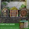 Yegbong Garten Märchen Miniatur Holztür für Hofdekoration