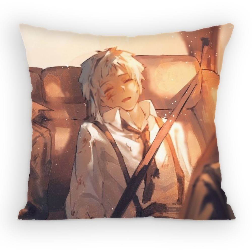 Bungo Stray Dogs Nakajima Atsushi Pillow Case Sofa Living Room Bedroom Headboard Backrest Cushion Square Cushion Nap Time