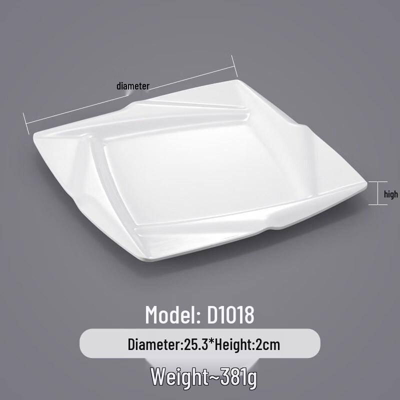 A5 Melamine Imitation Porcelain Restaurant Plate