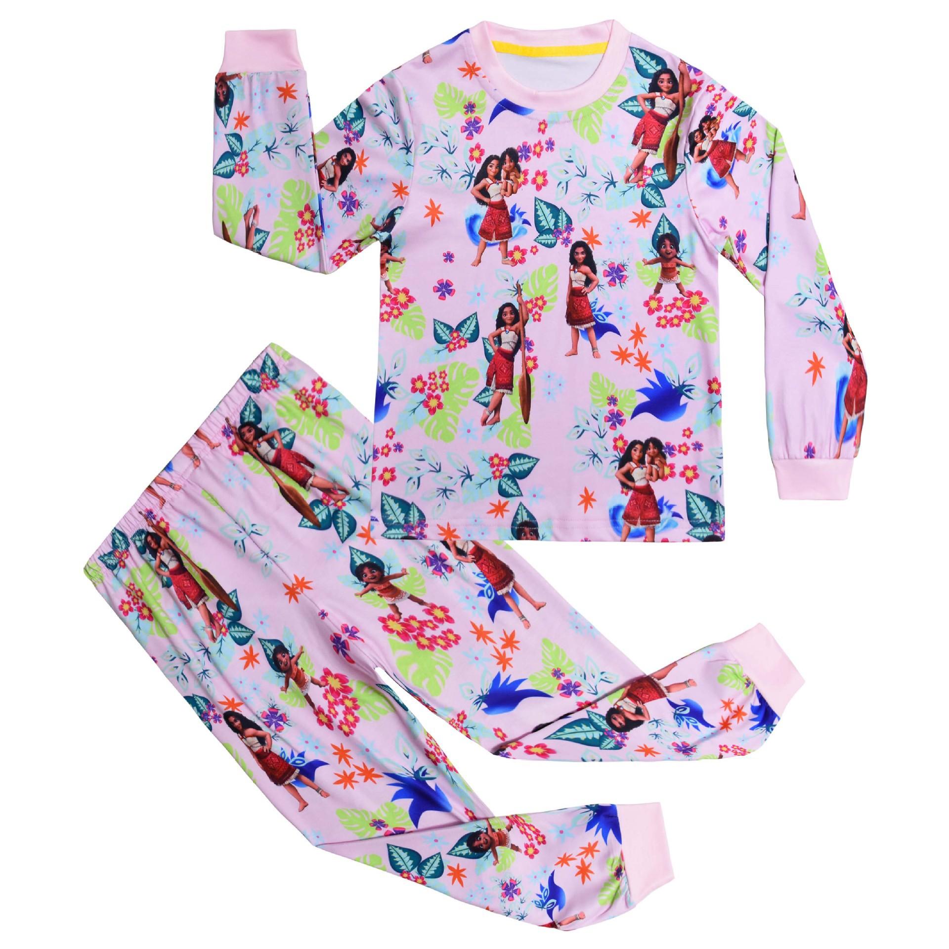 

Digital Printed Clothing, Middle-Aged And Older Children S Loungewear Set, Long Sleeves + Pants Two-Piece Set 8098 110