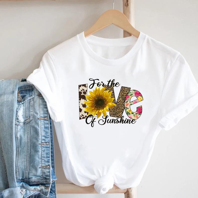 (European Size)90s Women Print Lady Female Cactus Plant Lovely Trend Tee Top Fashion T Shirt Clothing Casual Short Sleeve Graphic T-shirt