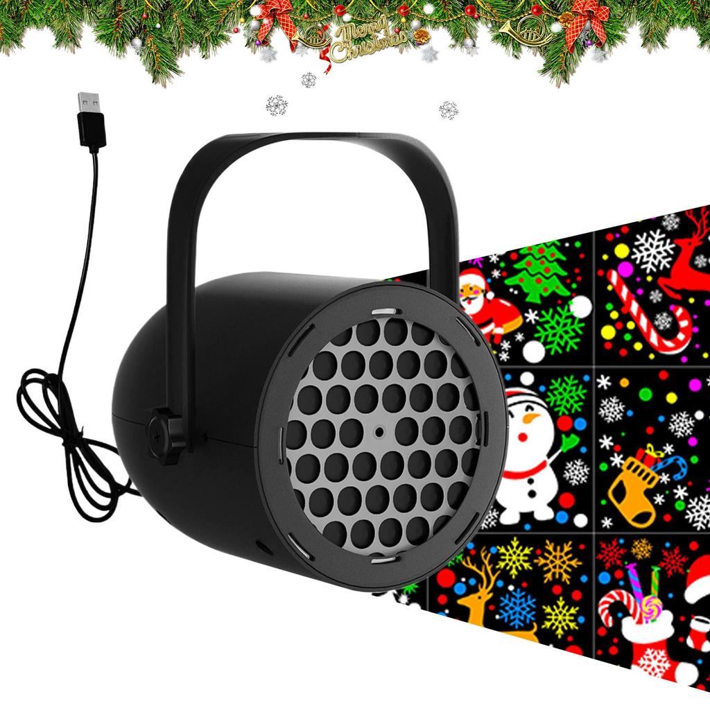 USB Christmas Projector Lights Outdoor Ambient Lighting Christmas Decorations Holiday Light  LED Snowflake Projector Rotating