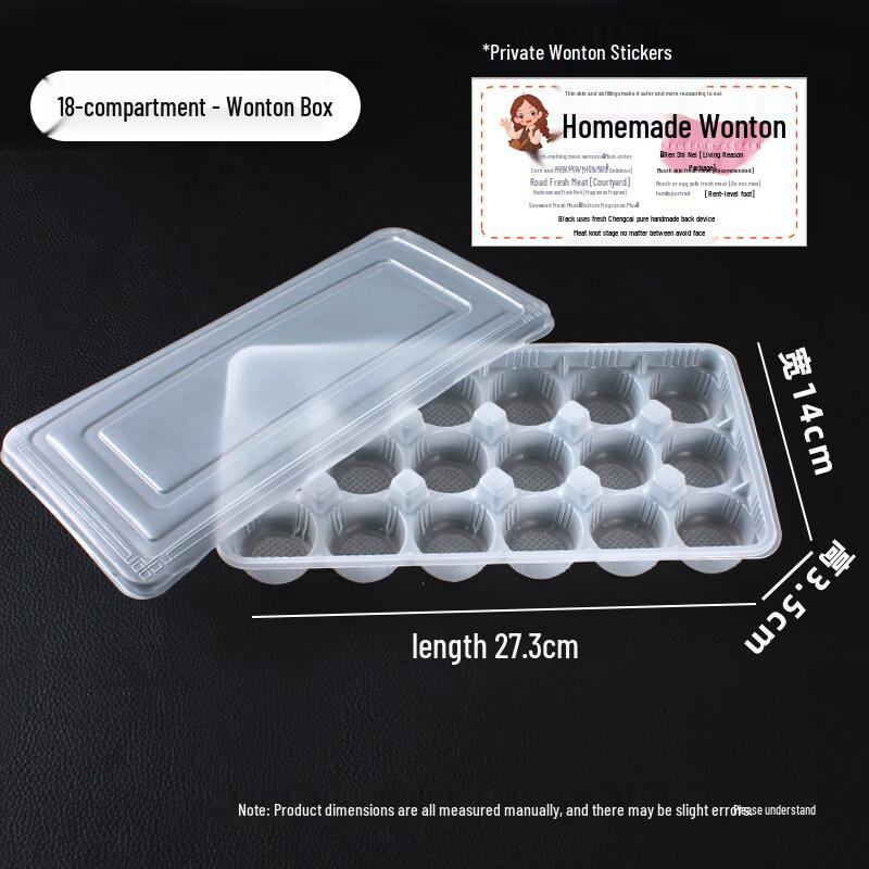18-Compartment Disposable Wonton Container