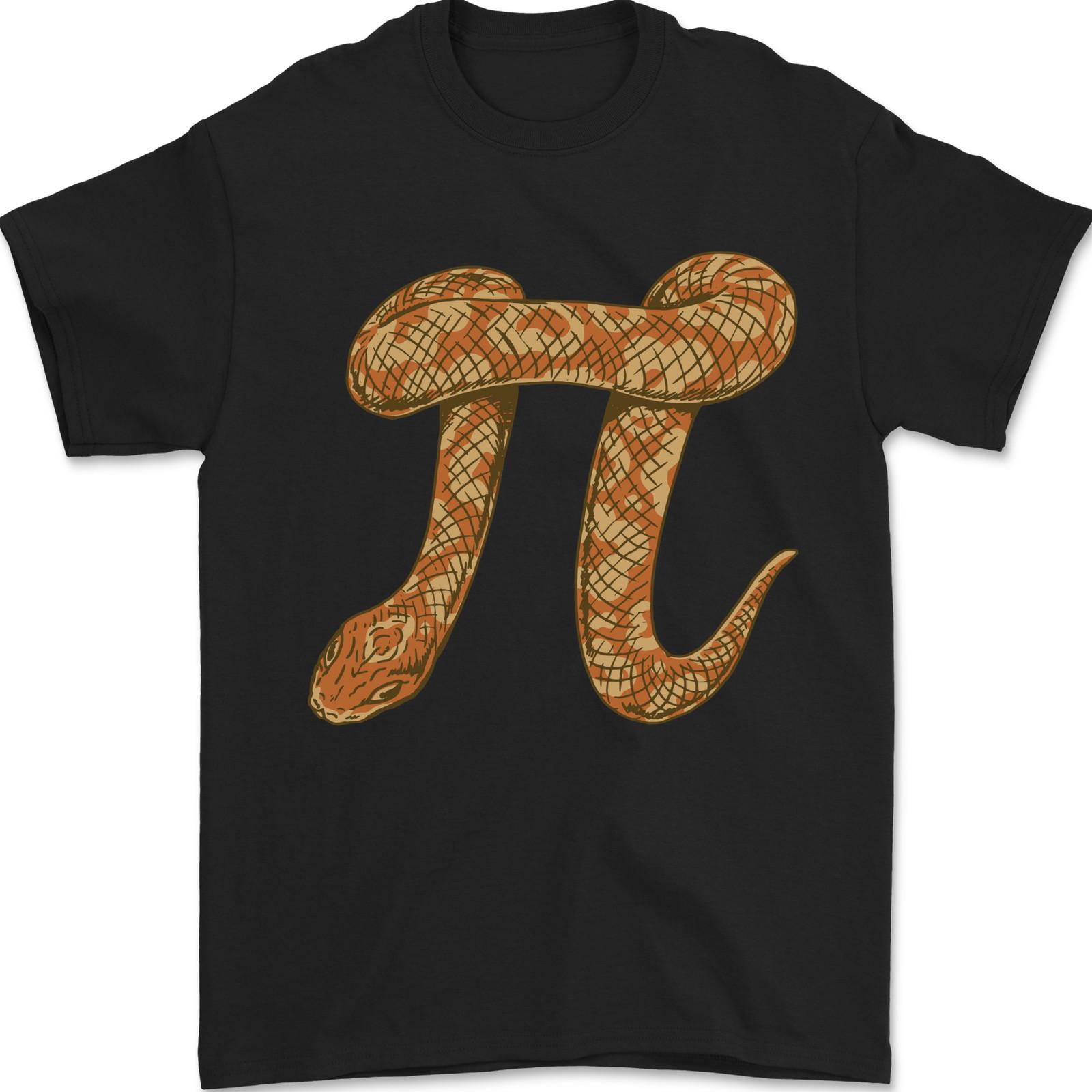 Funny Maths Snake Pi Symbol Mens T-Shirt Cotton XL