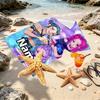 Asciugamano da Spiaggia Personalizzato con Nome KPop Hunters Print, per Viaggio Campeggio Festa in Spiaggia Decorazione Casa, Regalo di Compleanno per Famiglia e Amici