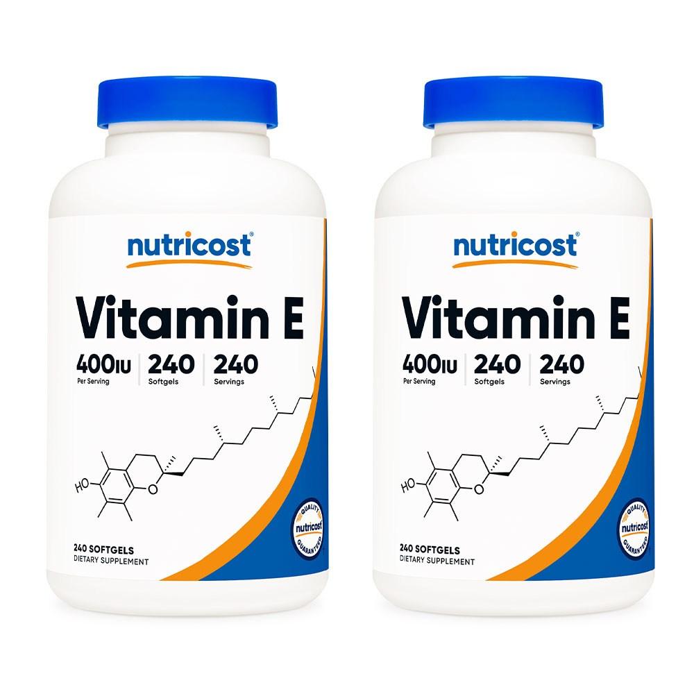 Nutricost Vitamin E 400 IU 240 Softgels 2 Packs (240 Tablets)
