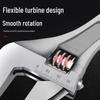 Rubber-coated adjustable wrench for auto repair, vehicle maintenance, and household use with open-end plastic handle.