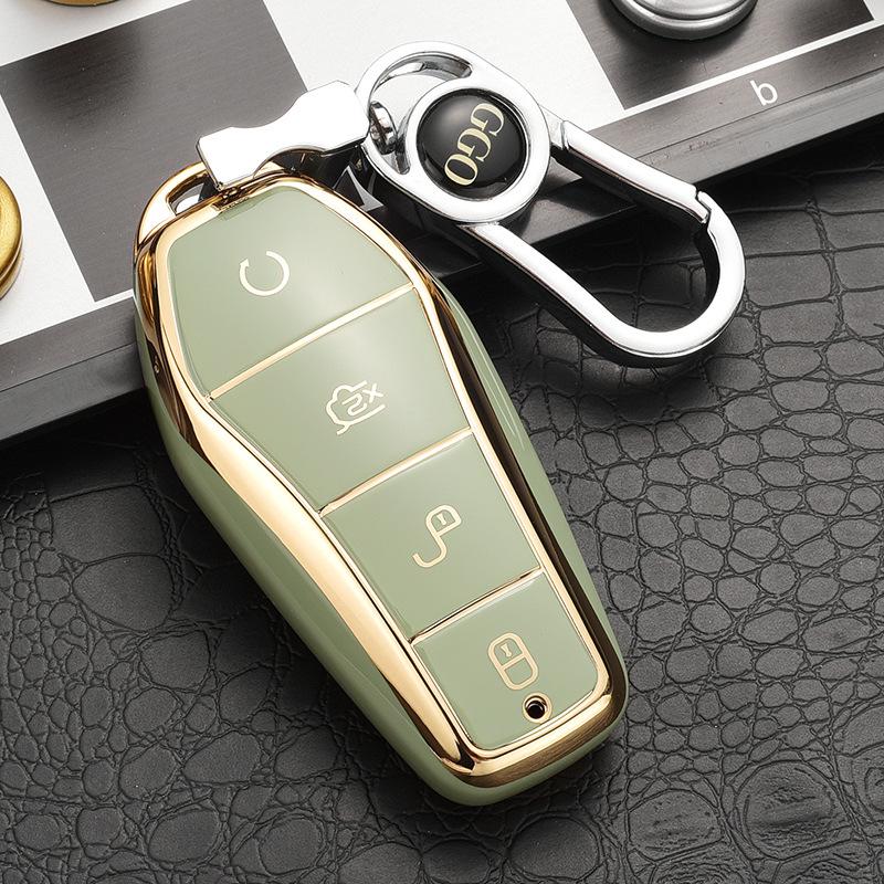BYD Car Key Cover: Compatible with Qin PLUS, Tang DMI, Dolphin, E2, Song Pro, QinHan EV, E6, and Yuan Models.