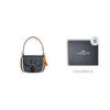 COACH Kleo Fabric With Cow Leather Saddle Bag, Shoulder Bag Medium Women's Blue & Taupe C8514-IMDEI