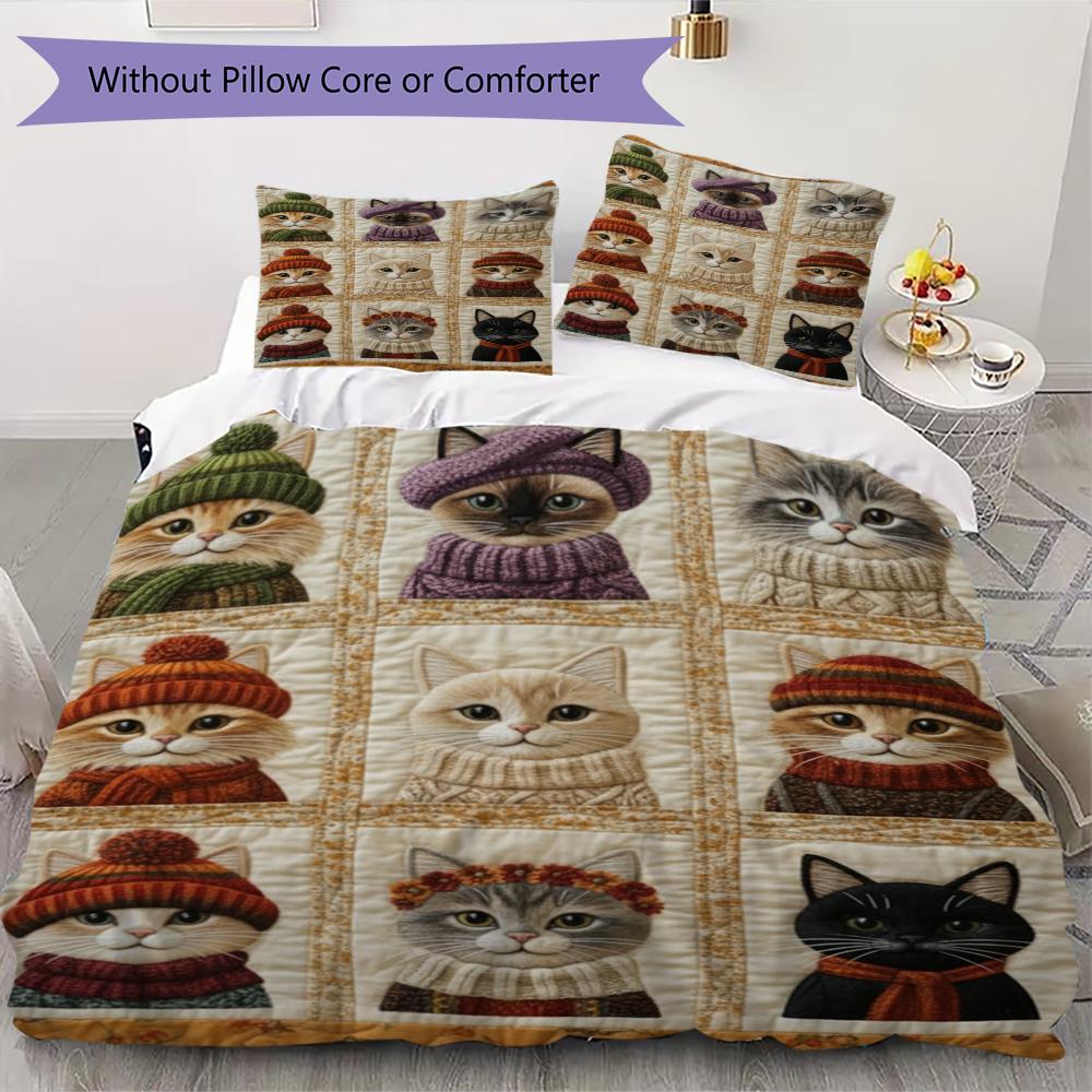 

Cute Collage Animals Pattern Bedding uilt Set uilt Cover Pillowcase Home Decoration Birthday Gift (1 * duvet cover + 2 * pillowcase without core)29 135x200cm