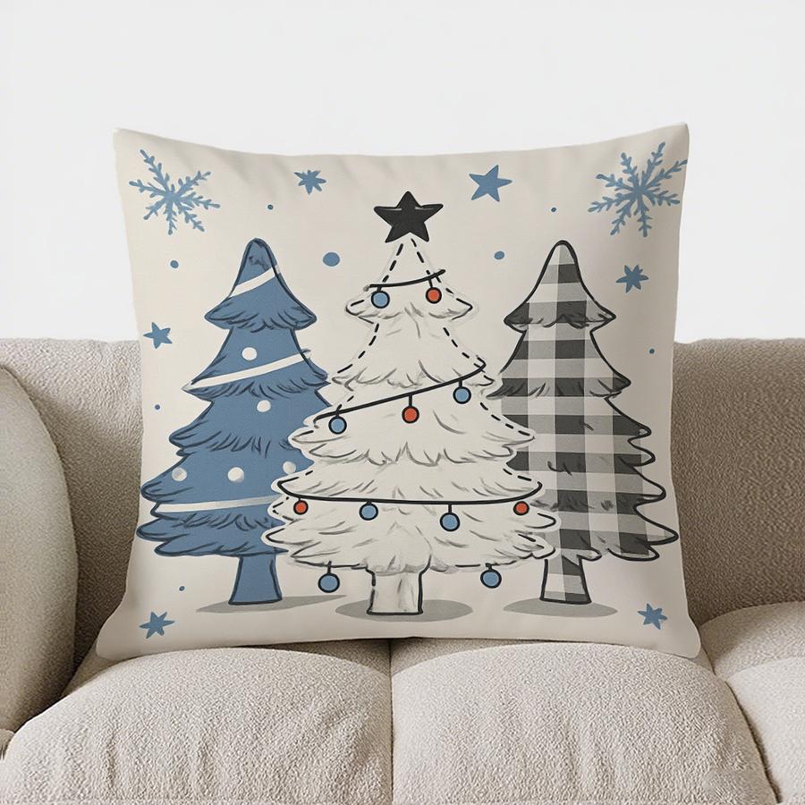 Home Decor Hello Winter Snowmen Pillow For Cozy Decor Pattern Cushion Cover Suitable For Sofa Bedroom Car Pillow Cover