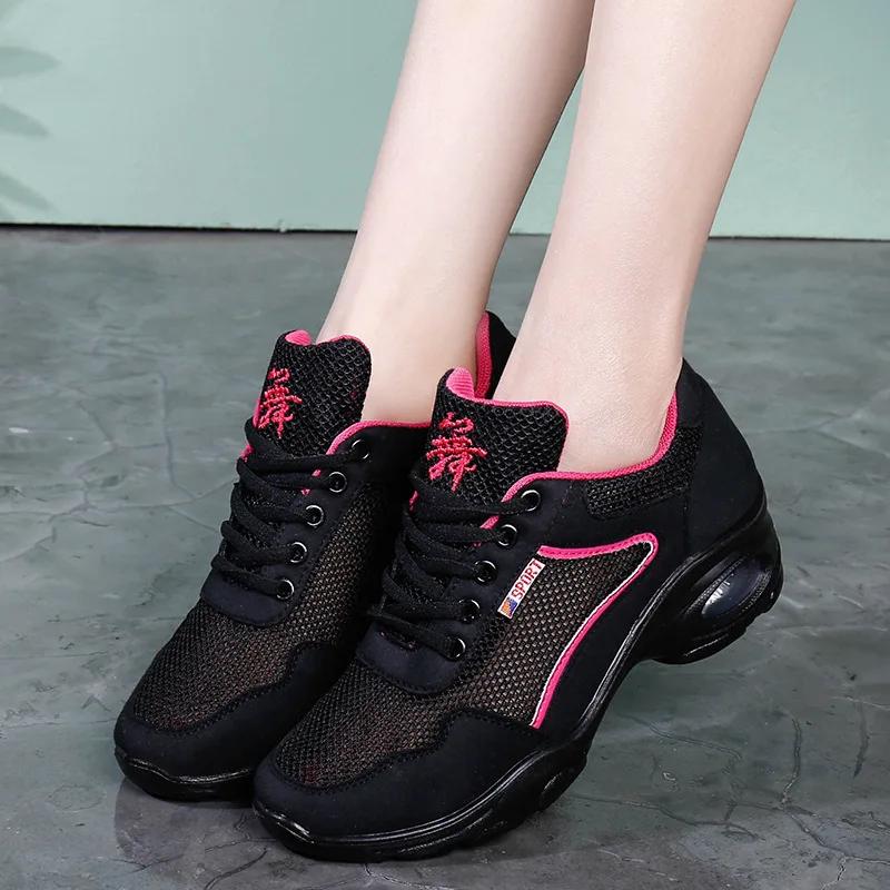 Women's Platform Sneakers Dancing Shoes Lace Up Female's Breathable Woman Dance Shoe Outdoor Ladies Running Shoes Mujer