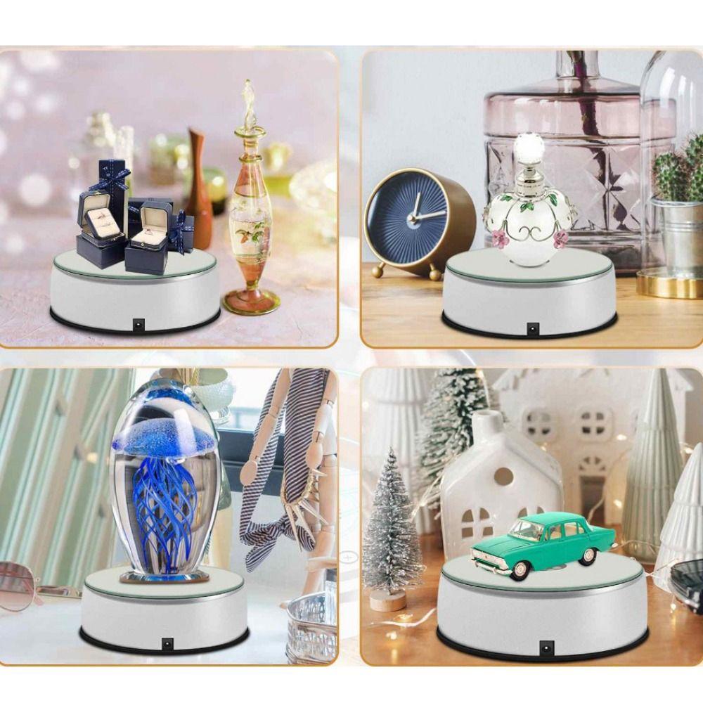 Mute Display Turntable Automatic Revolving Platform Art Ornament Bases Crystal Display Stand