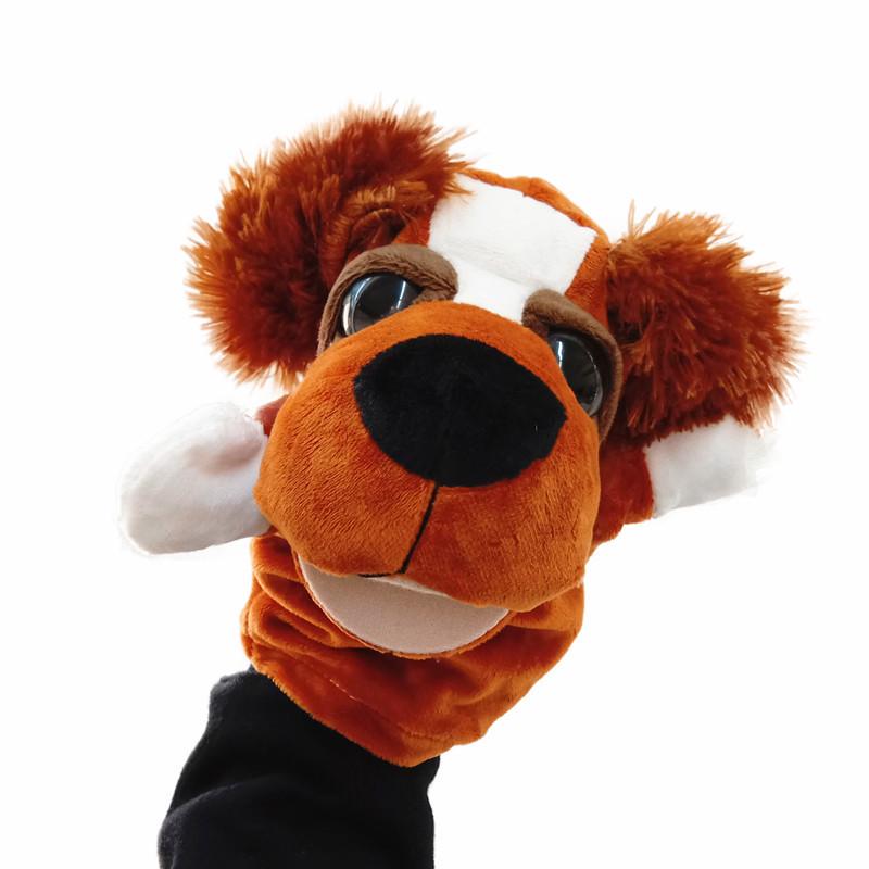 Plush Animal Hand Puppets: Interactive Monkey & Pig - Soothing Toy for Early Education & Parent-Child Play