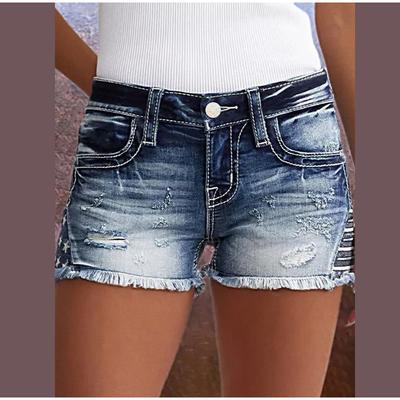Slimming Denim Shorts for Women 2025 Summer Fashion Three Quarter Length Sexy Slim Fit Jean Skinny Solid Color Denim Short Pants