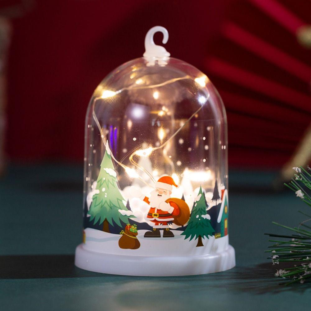 Leuchtende Weihnachts-Schneekugeln Lampe Weihnachts-Tischdekoration Laterne Tischdekoration