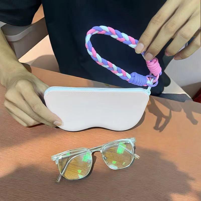 Tragbare Silikon-Brillentasche Sonnenbrillen-Schutzhülle Aufbewahrungstasche Wasserdicht Kurzsichtigkeits-Brillentasche