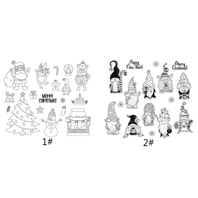 Christmas Series Silicone Clear Stamps for Card Making Scrapbooking Embossing DIY Craft Album Decoration Rubber Seals