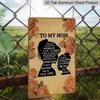 2D Flat Vintage Mother and Daughter Inspirational Quote Aluminium Metal Sign Stylish Wall Decor Mother's Day Decoration & Mother's Day Gift 8 * 12