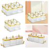 Condiment Jar with Tray and Lid Storage Container Seasoning Jar Divided Seasoning Box for Party Salt Nuts Dish Cruet Pepper