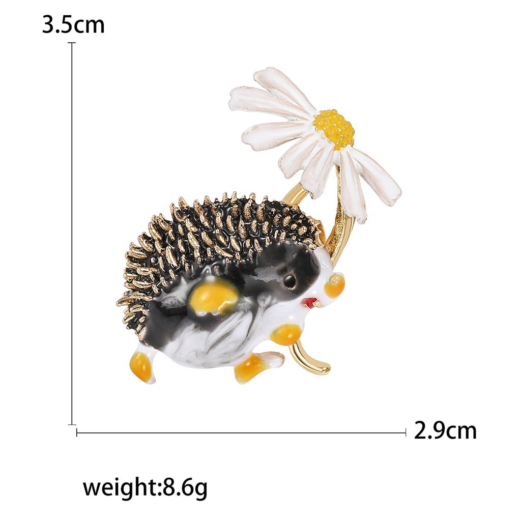 Enamel Hedgehog Brooches for Women Unisex Small Animal Pins Banquet Party Backpack Gifts Jewelry Accessories