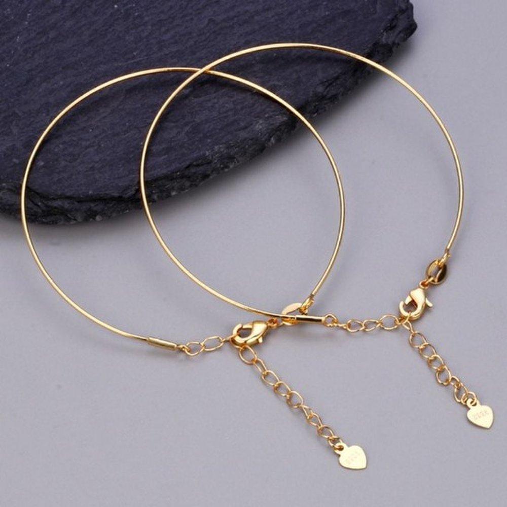 Women's Simple Ring Bangle Gold Bracelet Fight Round Fashion Bracelet Women's Bracelet Gold Bracelet Ring Bracelet Women's Accessories