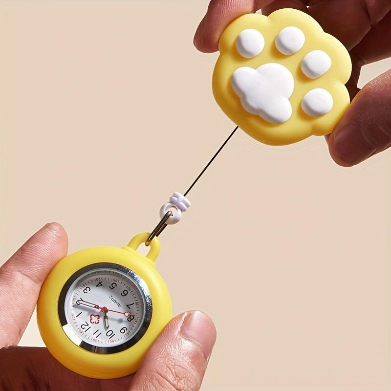 Roztomilá brož kočičí tlapky sestřička se zasouvacím klipem, teleskopické kapesní hodinky zdravotní sestry zdravotní sestry