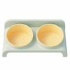 Double Bowls Elevated Pet Feeder Bowl 15 ° Slant Cat Dog Dual-use Bowl  Dog Accessories