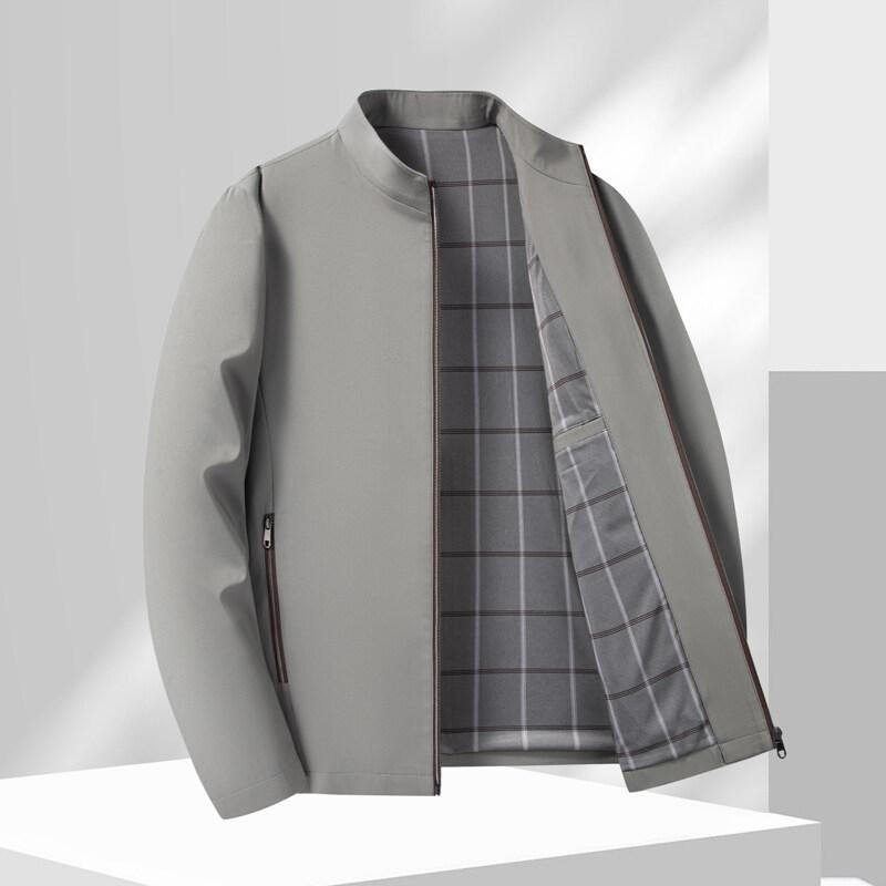 New Spring and Autumn Thin Business Jacket Men's Stand-up Collar Versatile Jacket Men's Casual Men's Jacket