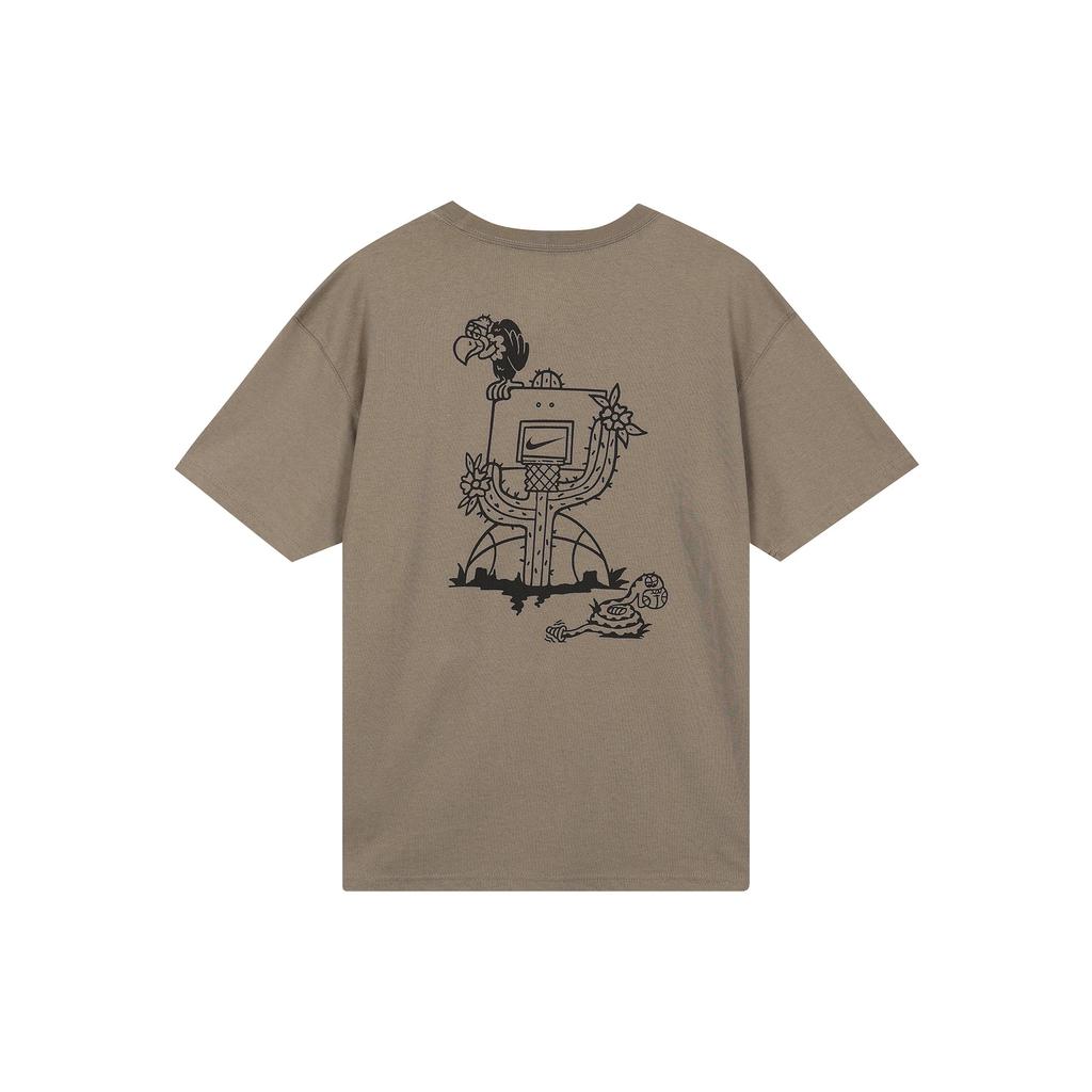 Nike T-shirt Erkek Zeytin Grisi Bisiklet Yaka Orta Düz Kesim DR8915-040