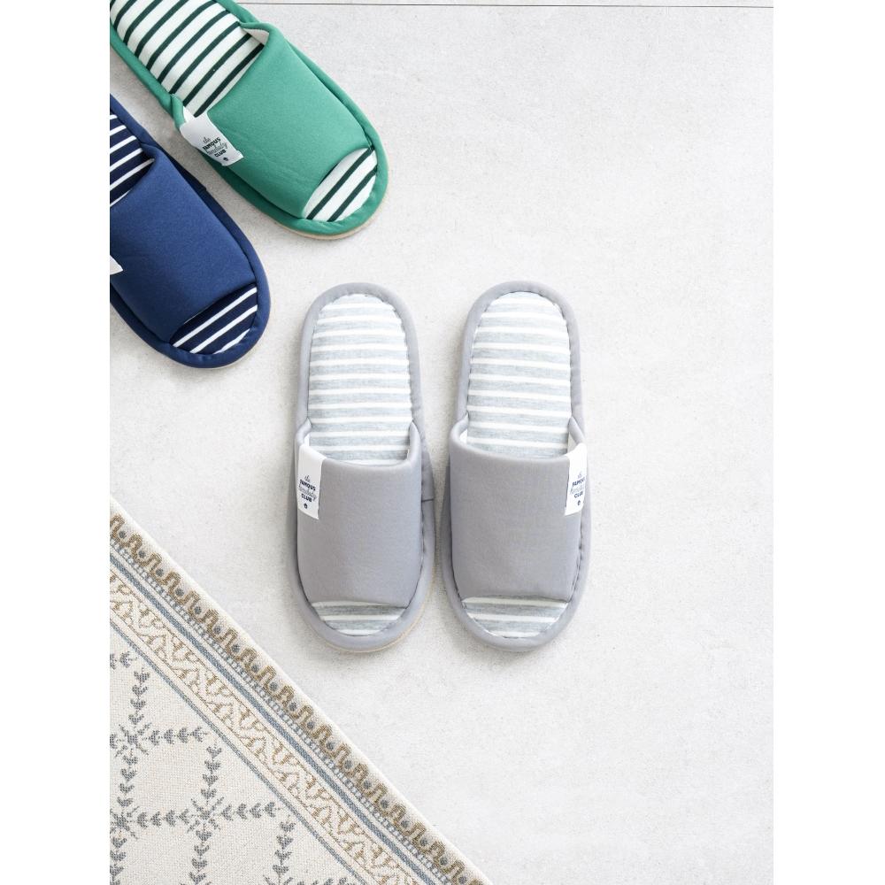 Daiso Label Type Stripe Living Room Shoes Gray pattern (stripe)