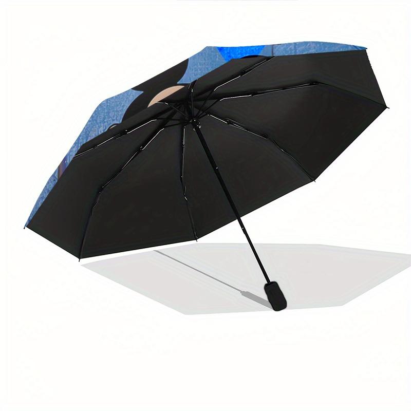 1pc Mickey Mouse,Classic Cartoon Automatic Folding Umbrella: Compact 8-Bone Design Cartoon Outdoor Travel Companion, Business Umbrella, Chri